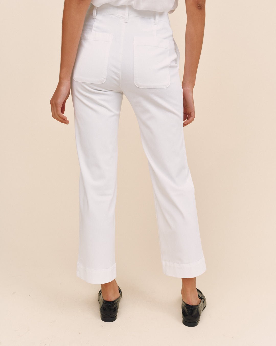 Bella Dahl Saige Wide Leg Crop - White