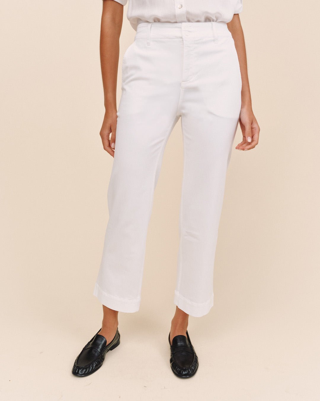 Bella Dahl Saige Wide Leg Crop - White