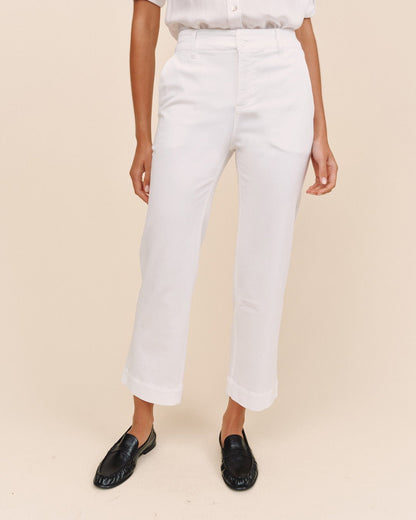 Bella Dahl Saige Wide Leg Crop - White