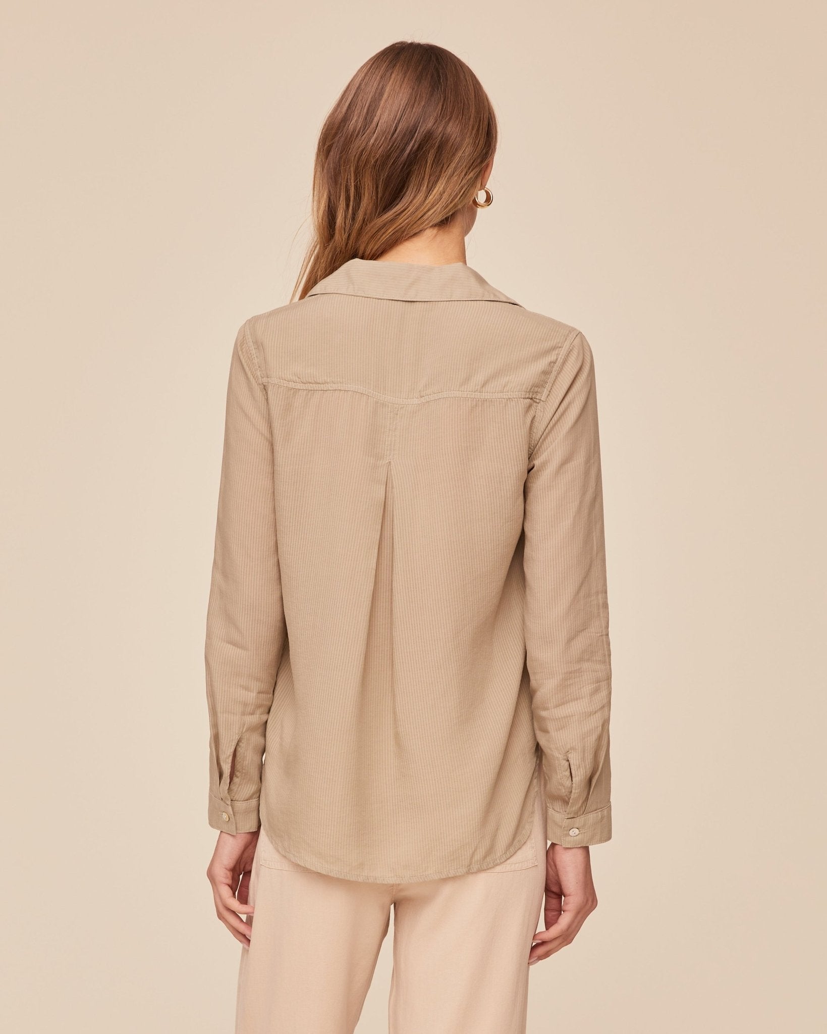 Bella Dahl Classic Rib Button Down Shirt - Misty Fern