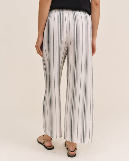 Bella Dahl Tassel Cord Drawstring Crop - Boardwalk Stripe