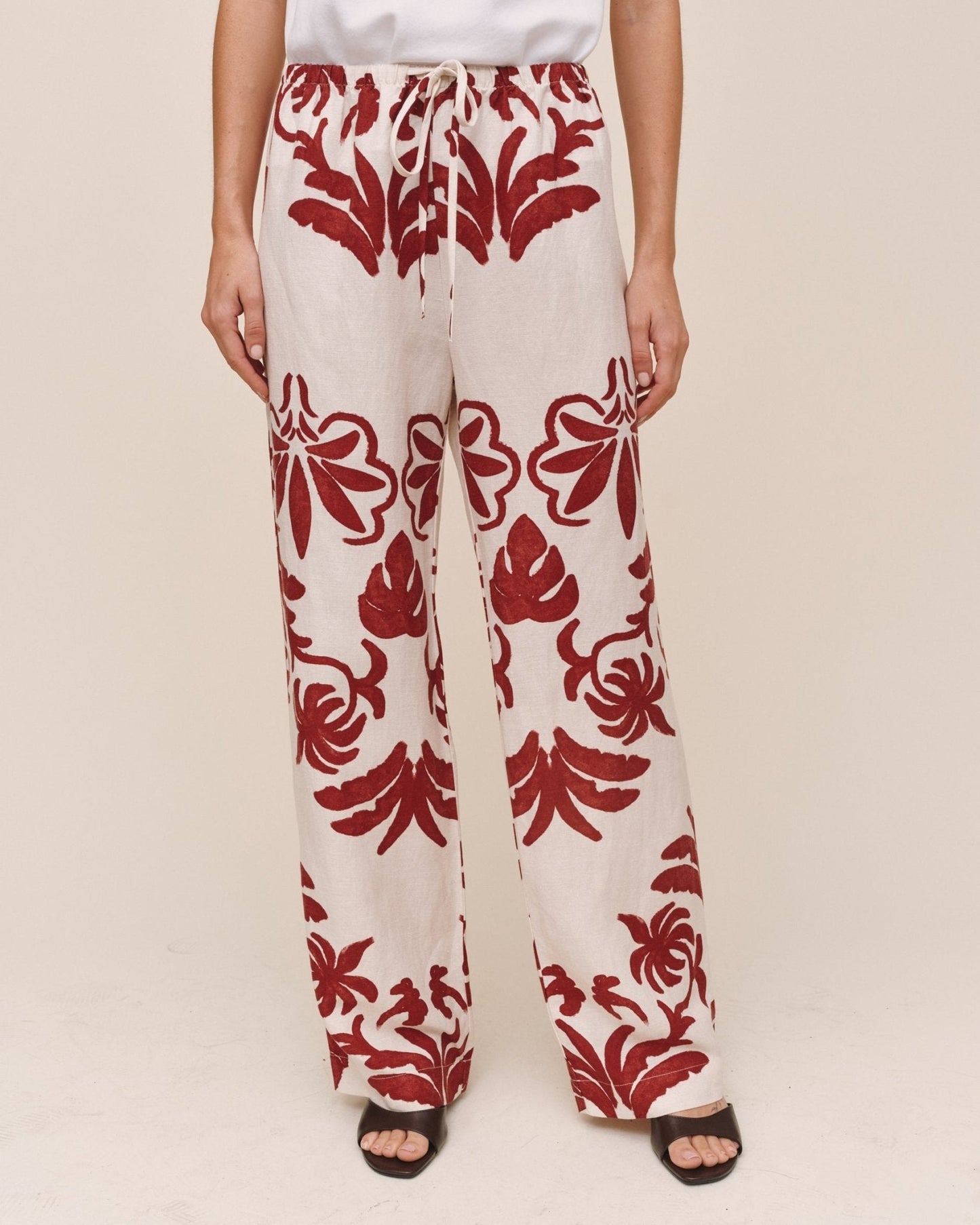 Bella Dahl Wide Leg Beach Pant - Island Damask Print