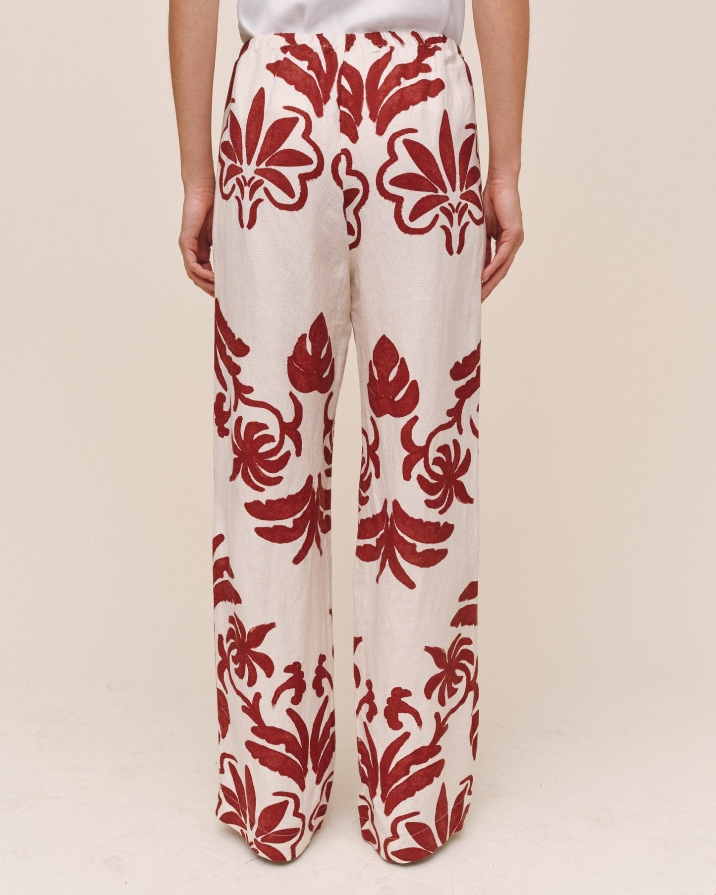 Bella Dahl Wide Leg Beach Pant - Island Damask Print