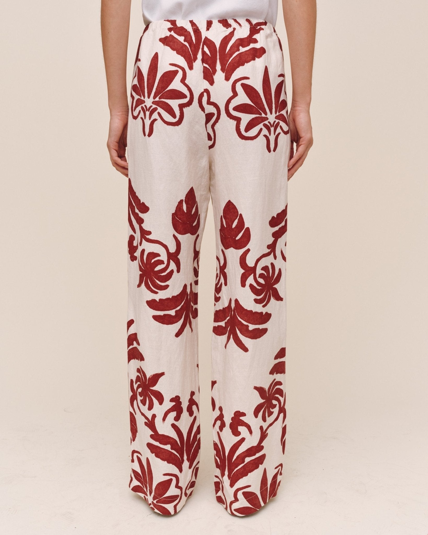 Bella Dahl Wide Leg Beach Pant - Island Damask Print