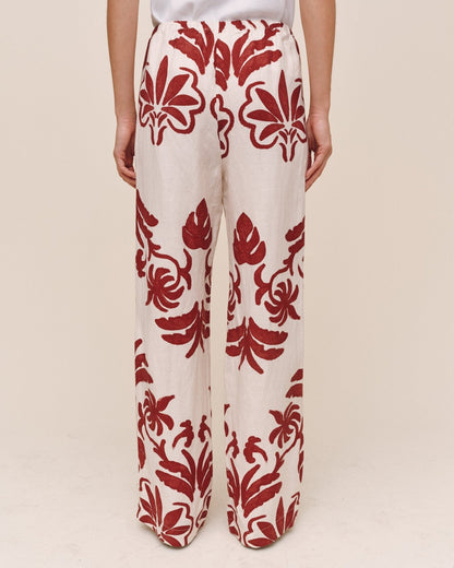 Bella Dahl Wide Leg Beach Pant - Island Damask Print