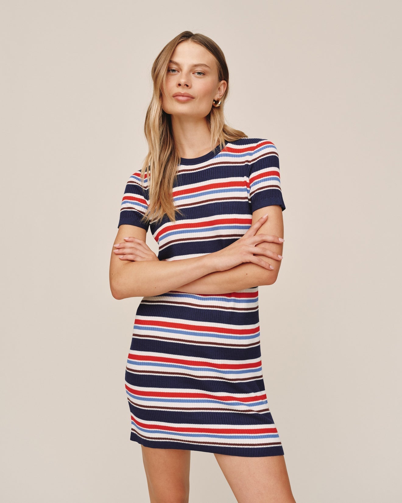 Bella Dahl Stripe Tee Dress - Seaside Stripe