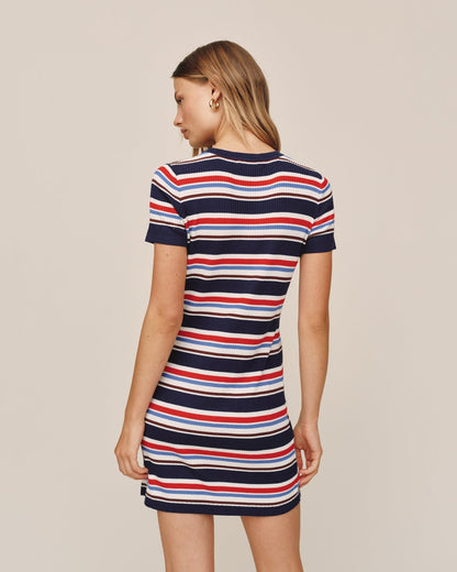 Bella Dahl Stripe Tee Dress - Seaside Stripe