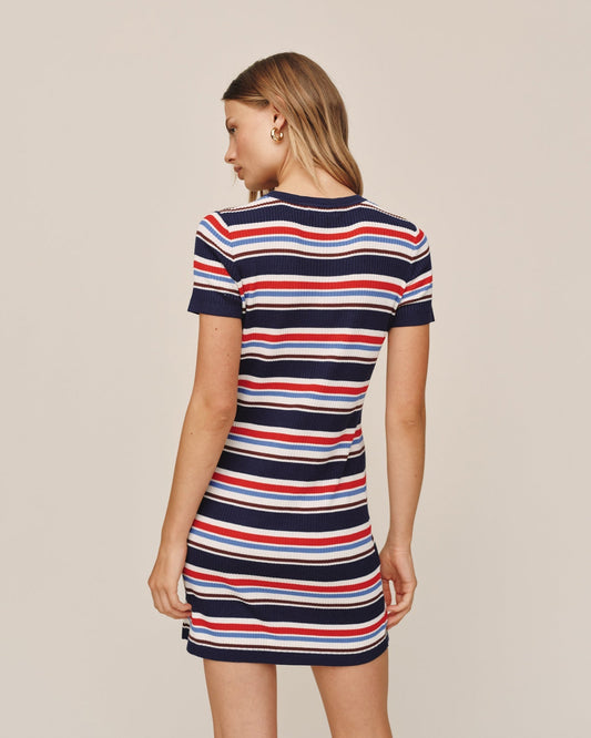 Bella Dahl Stripe Tee Dress - Seaside Stripe